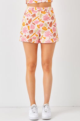 BAE Abstract Printed Shorts