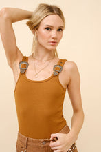 Load image into Gallery viewer, Ribbed Western Buckle Bodysuit