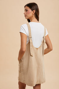 AW Latte Overall Denim Dress