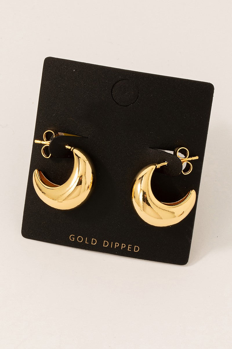 FME Gold Crescent Earring