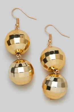 Double Disco Ball Earring