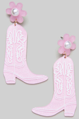 Glitter Boot Earring