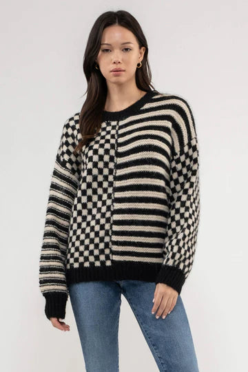 BP Check/Stripe Sweater