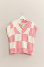 Load image into Gallery viewer, HF Checked Knit Vest