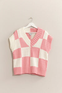 HF Checked Knit Vest