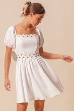 Load image into Gallery viewer, SM Ric Rac Trim Dress With Big Ribbon Tie