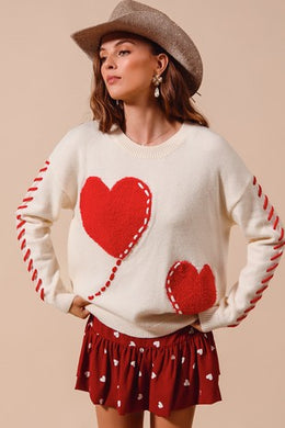 SM Heart Stitch Sweater