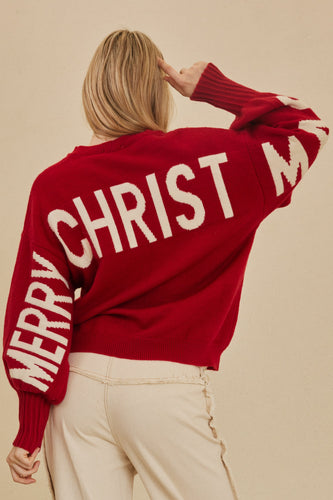 MEL Red Merry Christmas Sweater