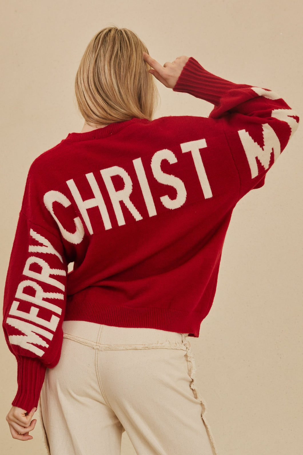 MEL Red Merry Christmas Sweater