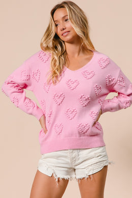 BB Pom-Pom Vneck Sweater