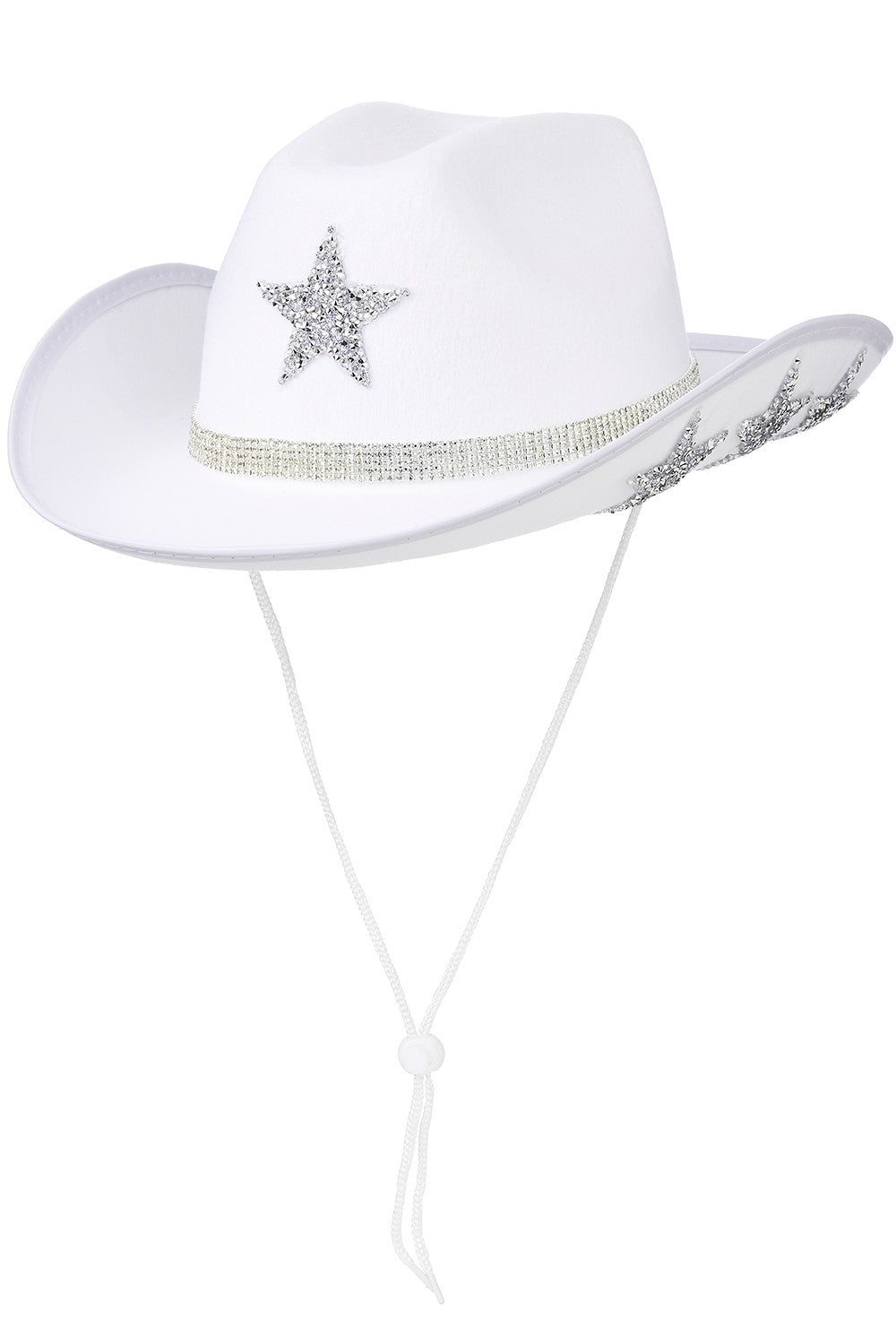 Rhinestone Star Cowgirl Hat - Black